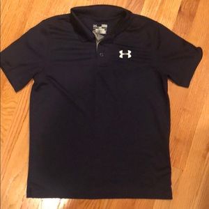 Boys Navy Underarmour Polo Size L